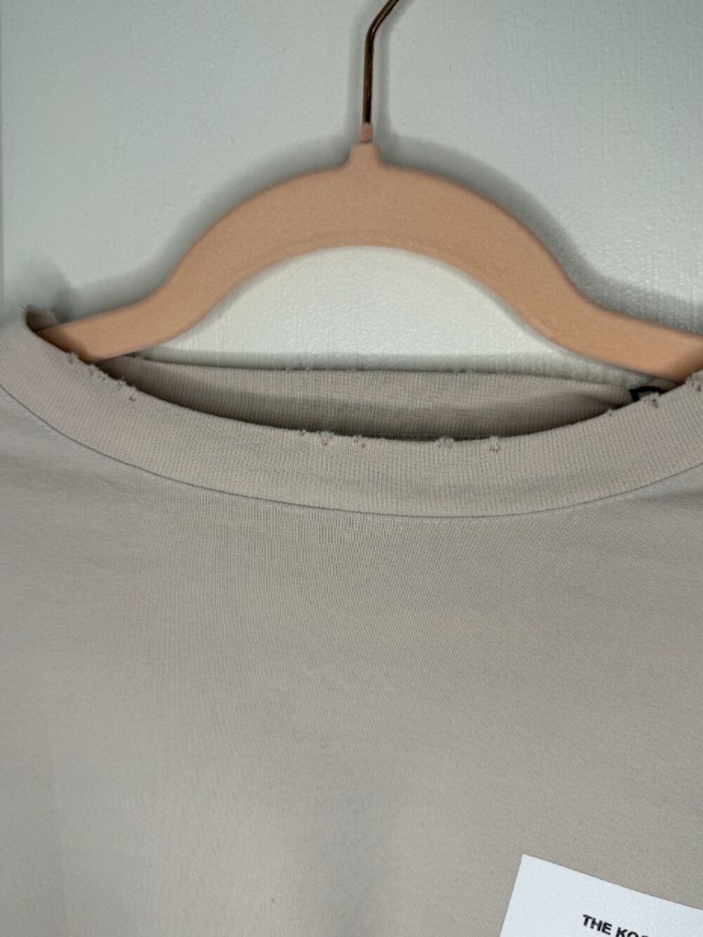 NWT The Kooples Receipt T-Shirt – Sand/White- Men's S/ Women's M- MSRP $195 - Picture 5 of 10